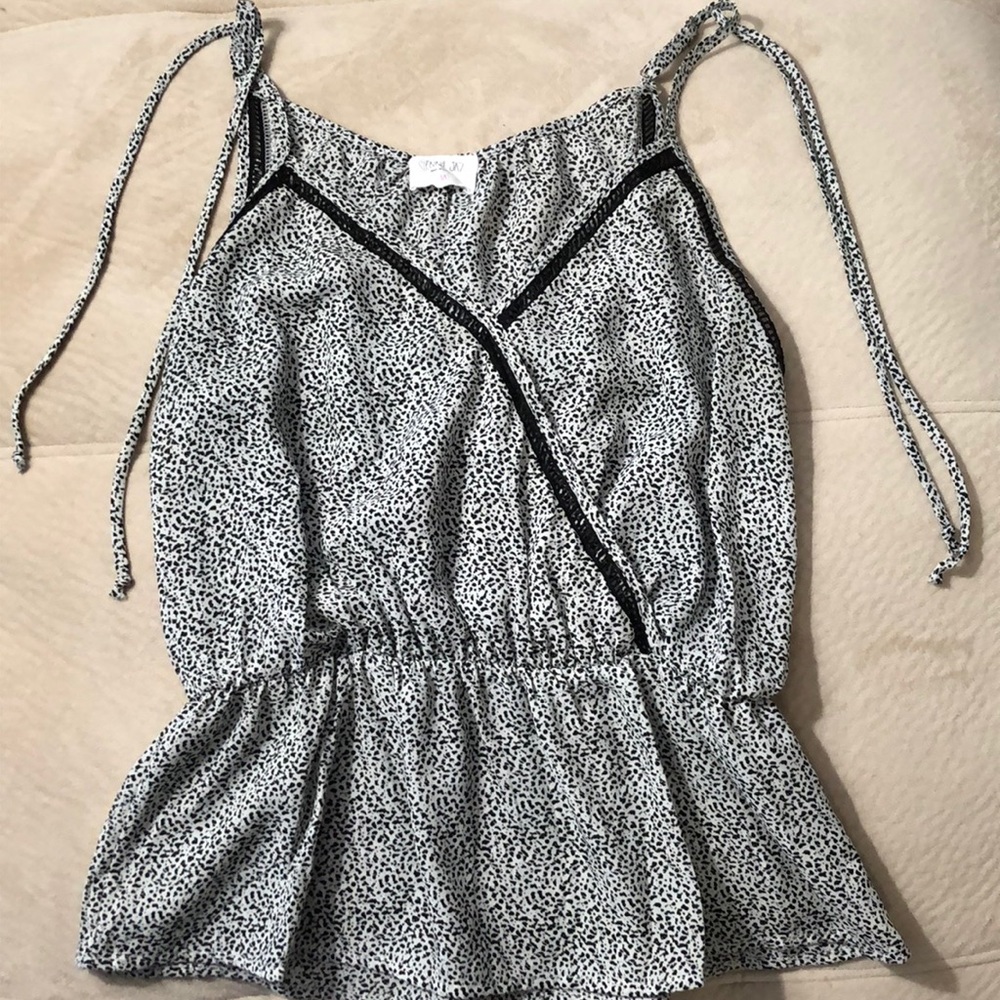 Sienna Sky Spaghetti Strap Sheer Top